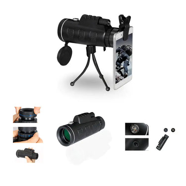Zoomable 60X Monocle Binocular with Smart Phone attachment